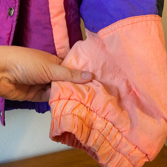 Vintage Izzi’s Gang Colorblock Puffer Jacket Size Large - Picture 9 of 12